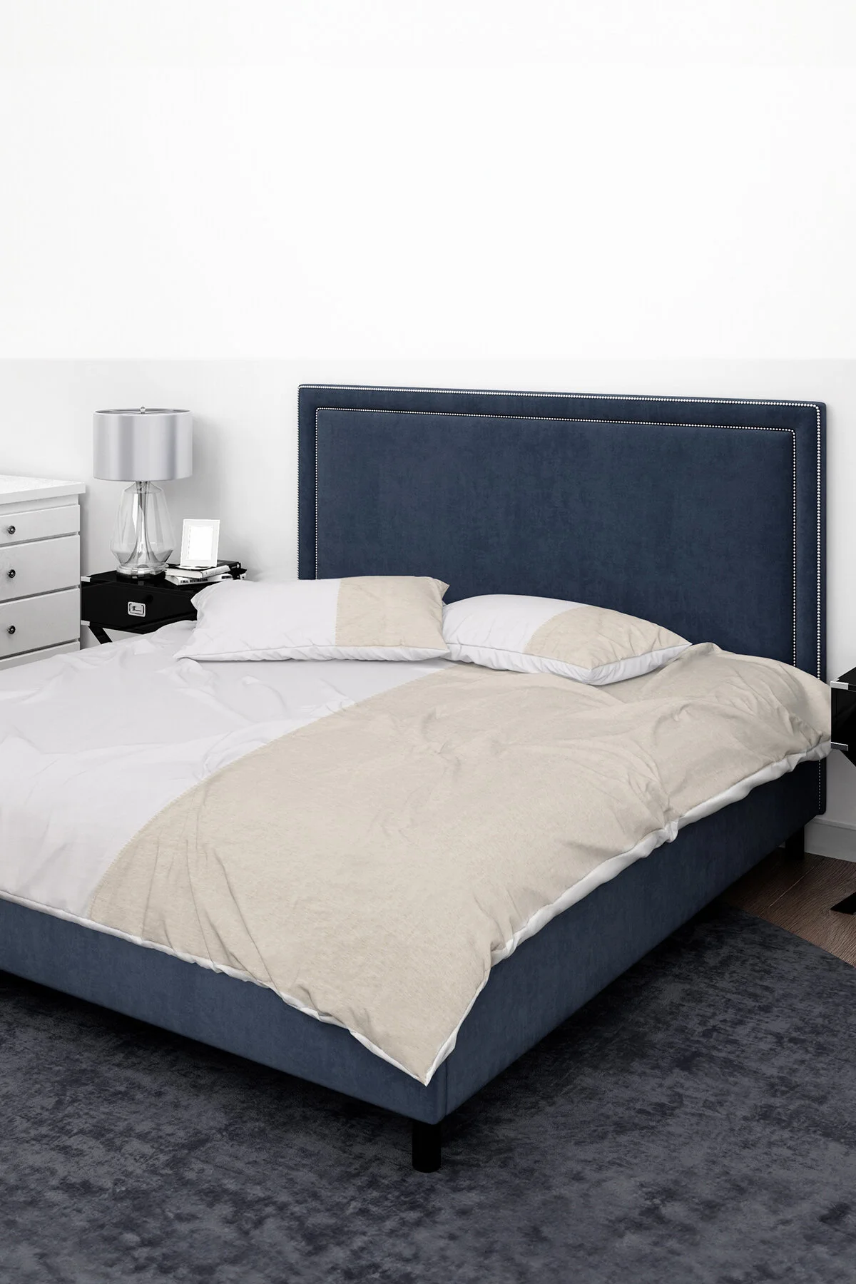 Pure Ekru Krem El İşi Nevresim Takımı 200X220 4701