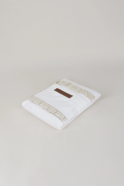 Pure Ekru Krem Fırfırlı Nevresim Takımı 200X220 4702