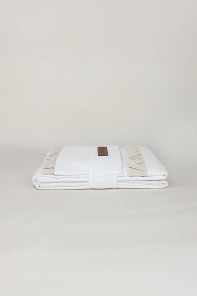 Pure Ekru Krem Fırfırlı Nevresim Takımı 200X220 4702