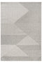 Retro Krem Gri Geometrik Desenli Tozumaz Salon Koridor Balkon Teras Bahçe Oturma Odası Halısı 19270A