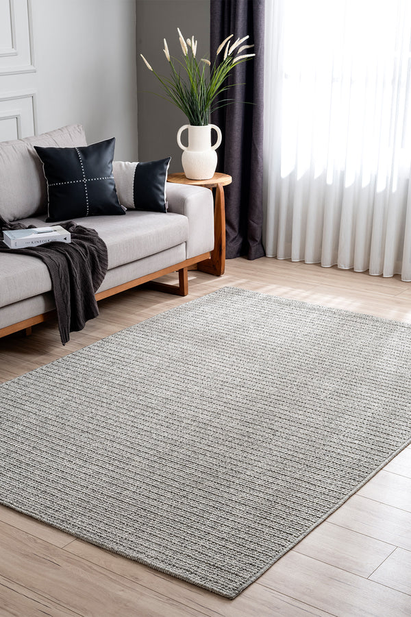 Retro Plain Gri Düz Dokuma Halı A3190A