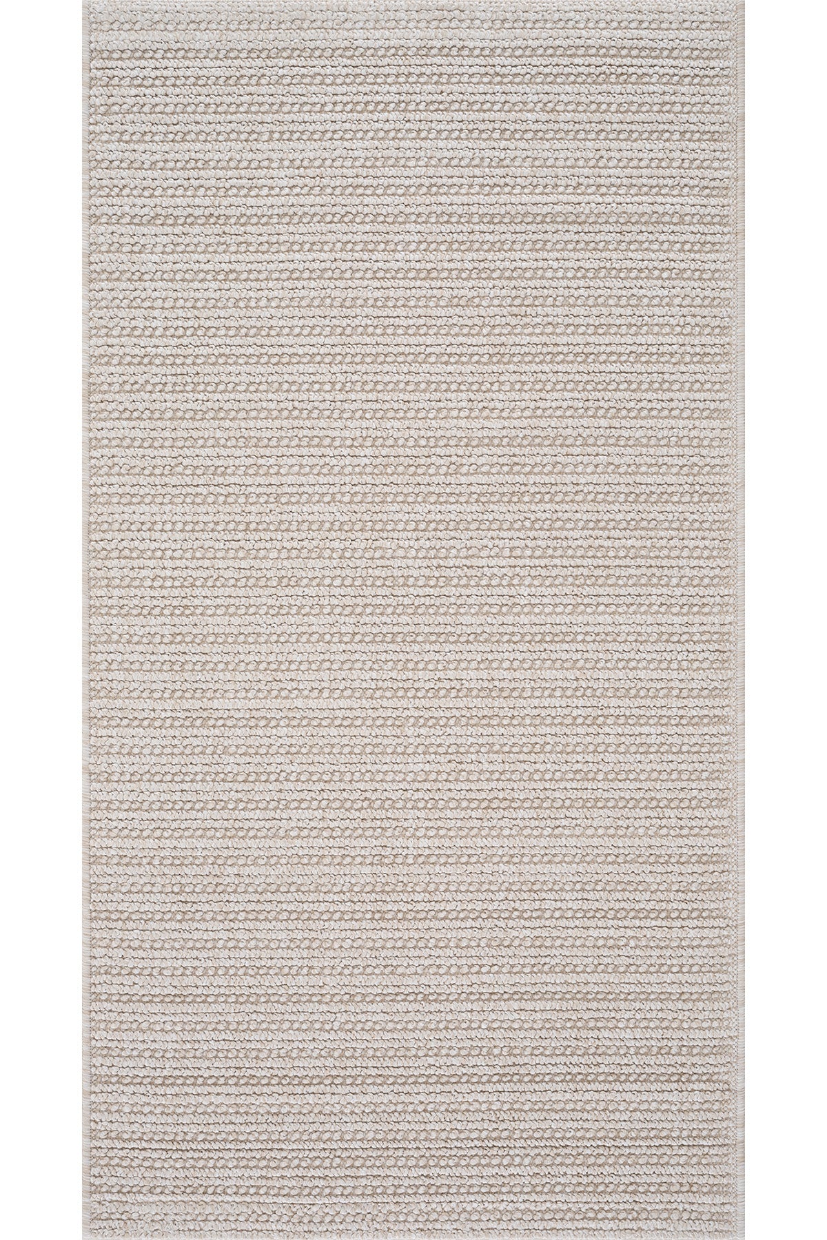 Retro Plain Krem Düz Dokuma Yolluk A3190Y