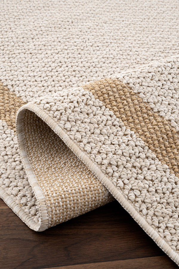 Retro Plain Krem Natural Bordürlü Halı A3234A