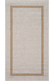 Retro Plain Krem Natural Bordürlü Yolluk A3234Y