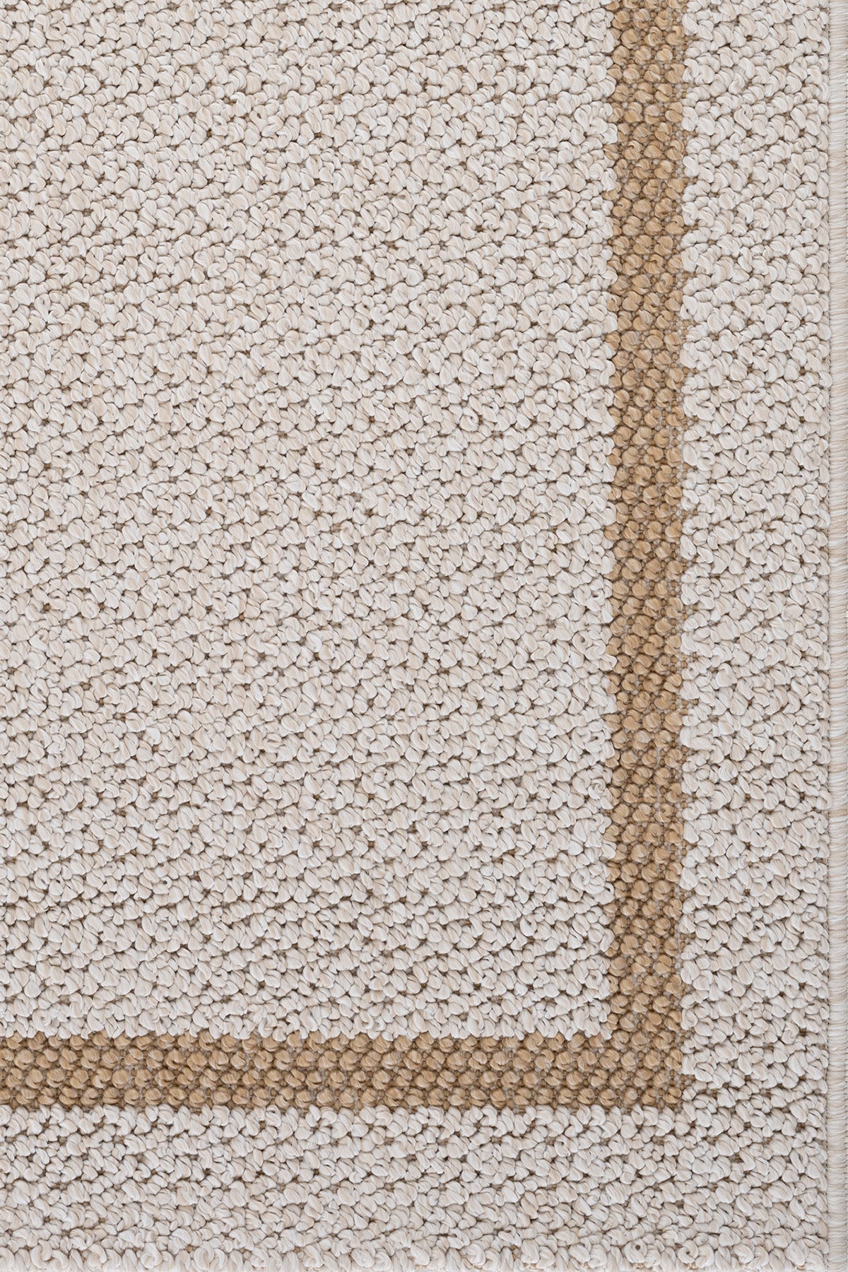 Retro Plain Krem Natural Bordürlü Yolluk A3234Y