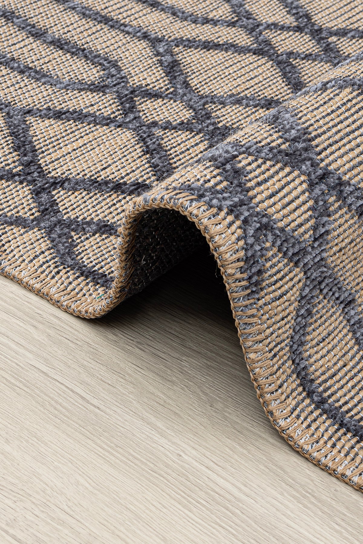 Rosso Antrasit Dokuma Sisal Halı Jüt Halı Kilim Salon Oturma Odası Yatak Odası Koridor Halısı 23037A