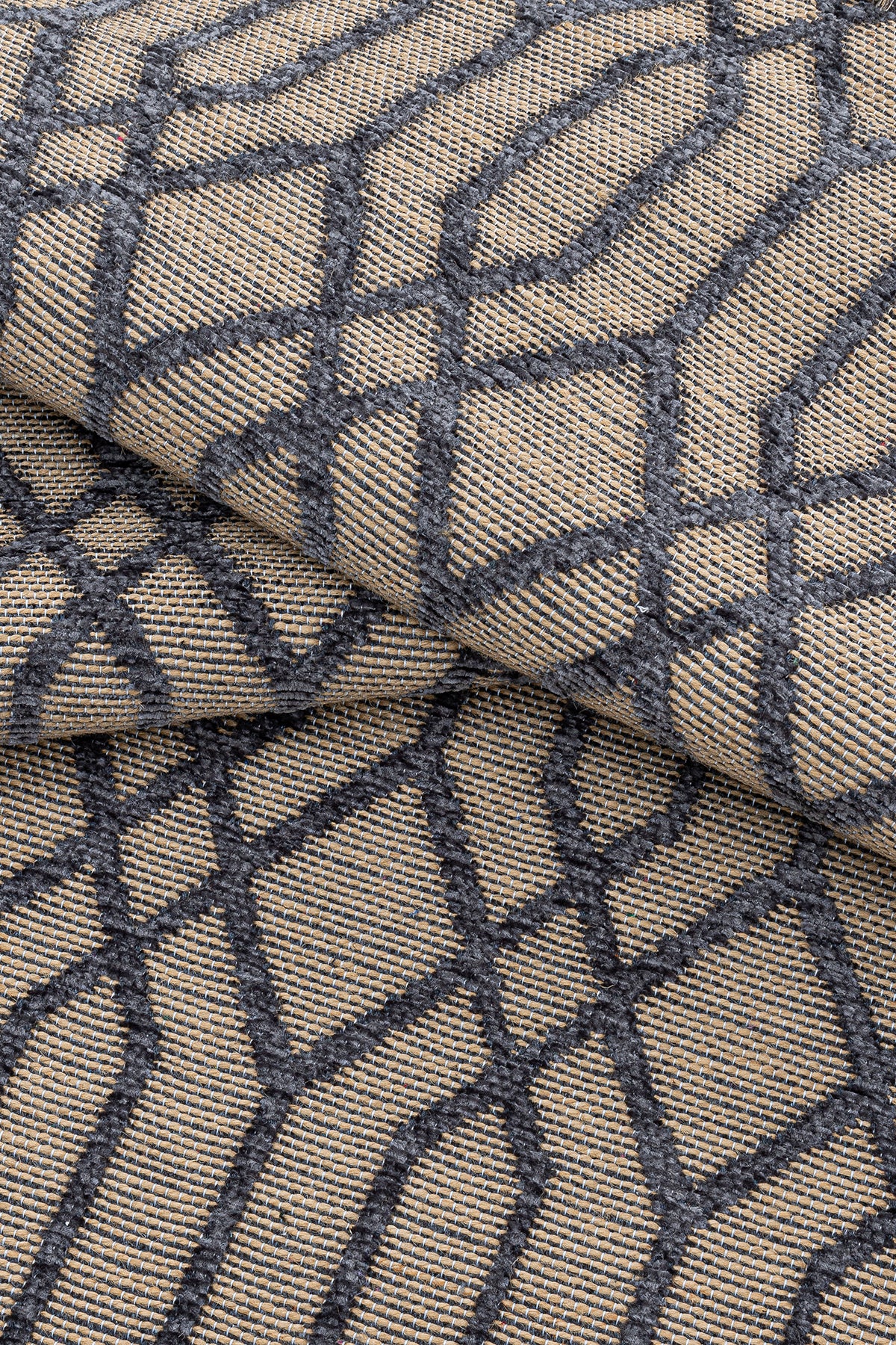 Rosso Antrasit Dokuma Sisal Halı Jüt Halı Kilim Salon Oturma Odası Yatak Odası Koridor Halısı 23037A