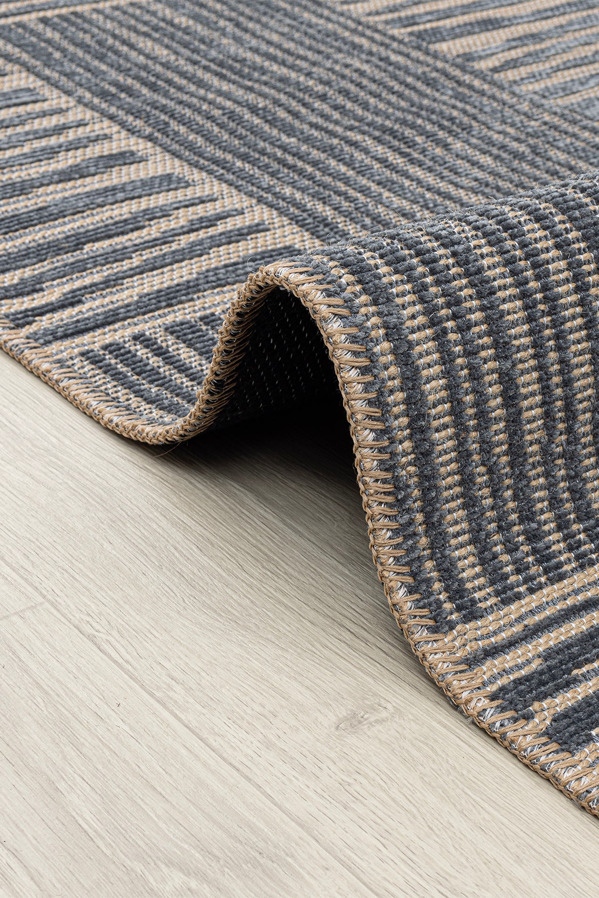 Rosso Antrasit Dokuma Sisal Halı Jüt Halı Kilim Salon Oturma Odası Yatak Odası Koridor Halısı 23043A