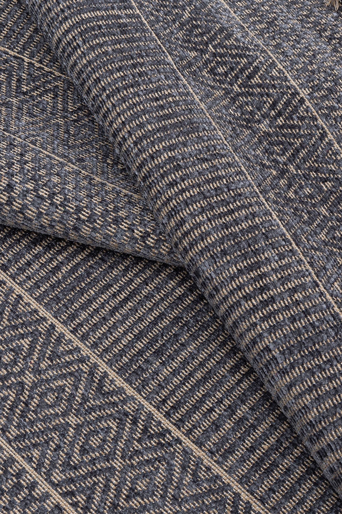 Rosso Antrasit Dokuma Sisal Halı Jüt Halı Kilim Salon Oturma Odası Yatak Odası Koridor Halısı23041A