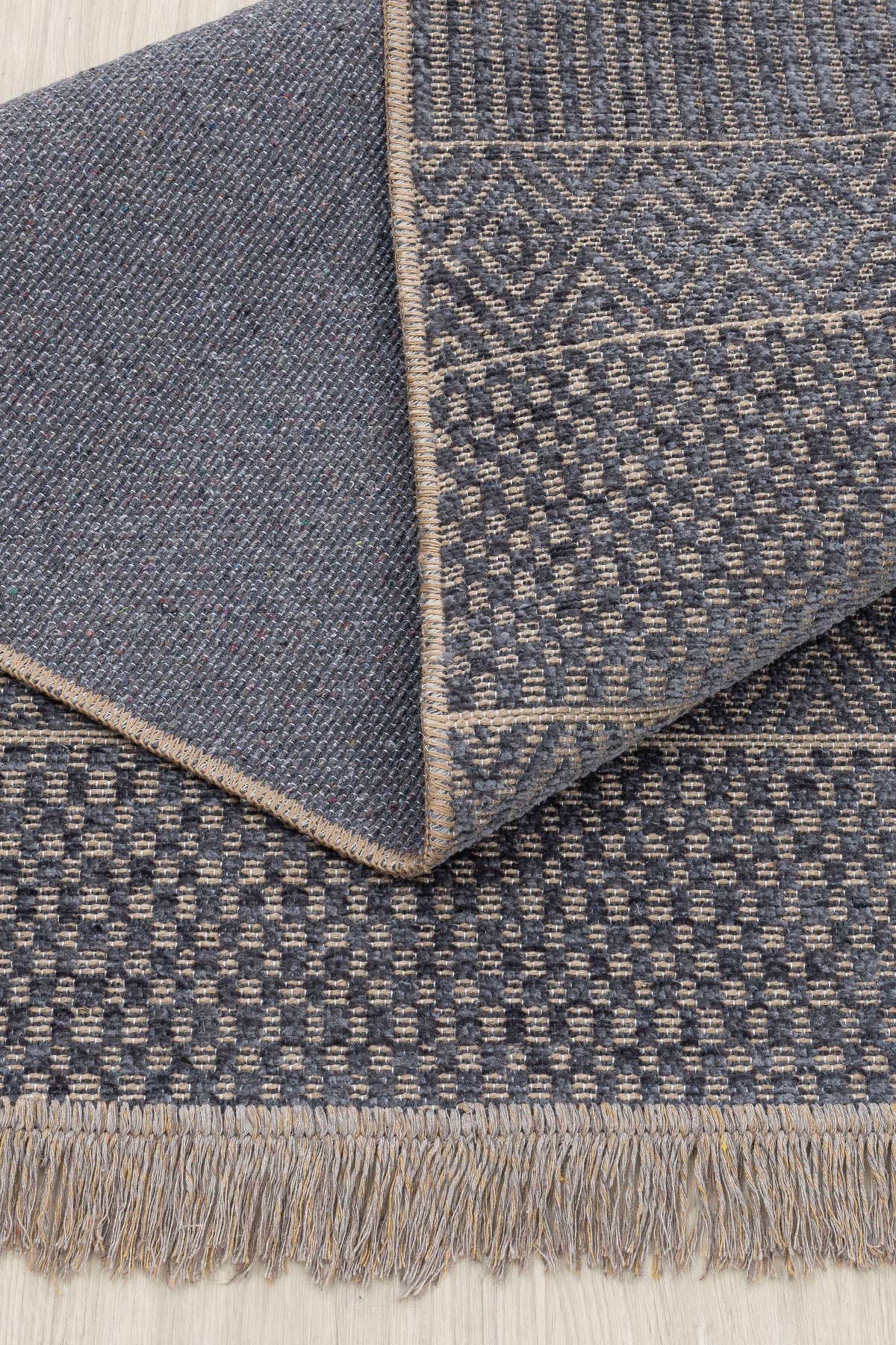 Rosso Antrasit Dokuma Sisal Halı Jüt Halı Kilim Salon Oturma Odası Yatak Odası Koridor Halısı23041A