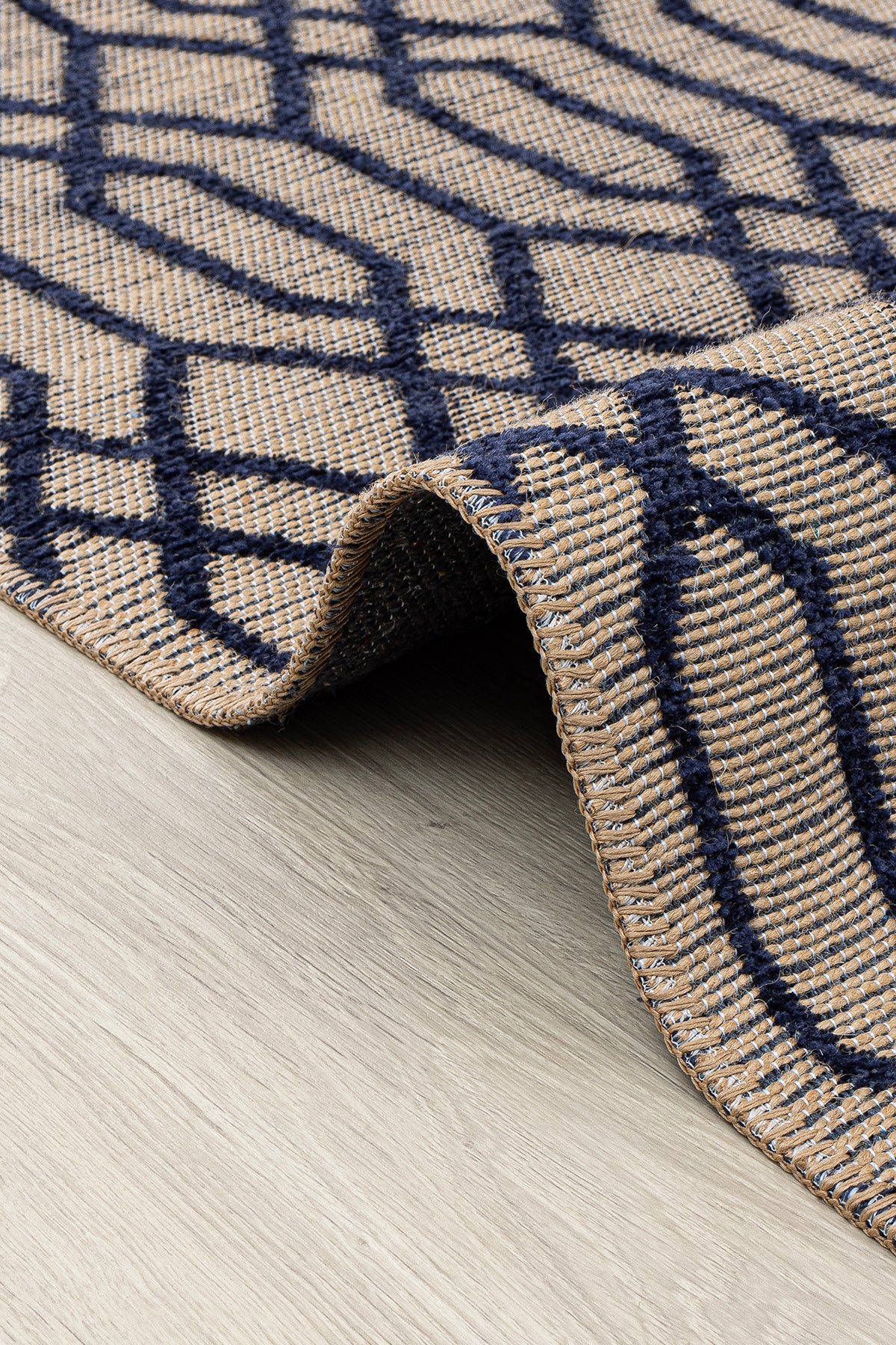 Rosso Lacivert Dokuma Sisal Halı Jüt Halı Kilim Salon Oturma Odası Yatak Odası Koridor Halısı 23037A