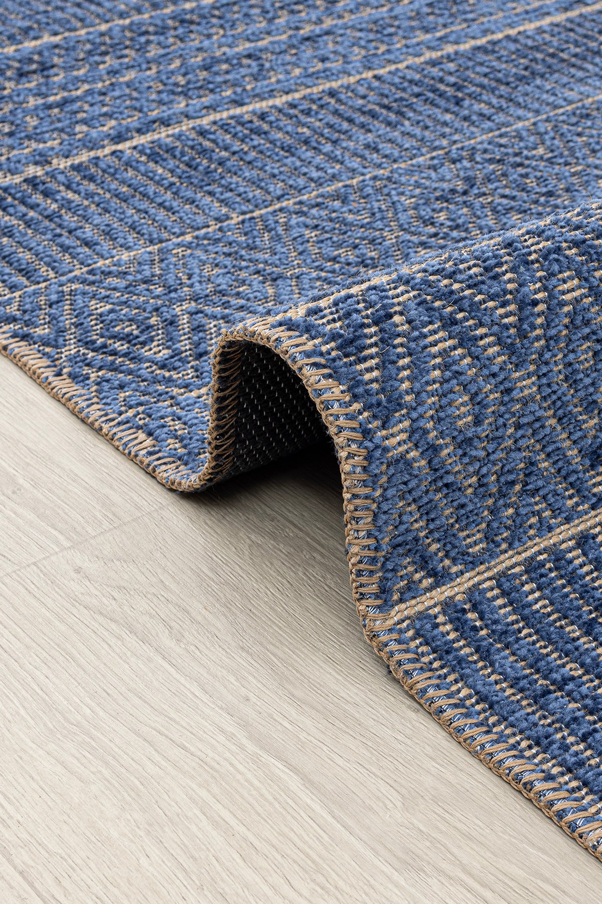 Rosso Lacivert Dokuma Sisal Halı Jüt Halı Kilim Salon Oturma Odası Yatak Odası Koridor Halısı 23041A