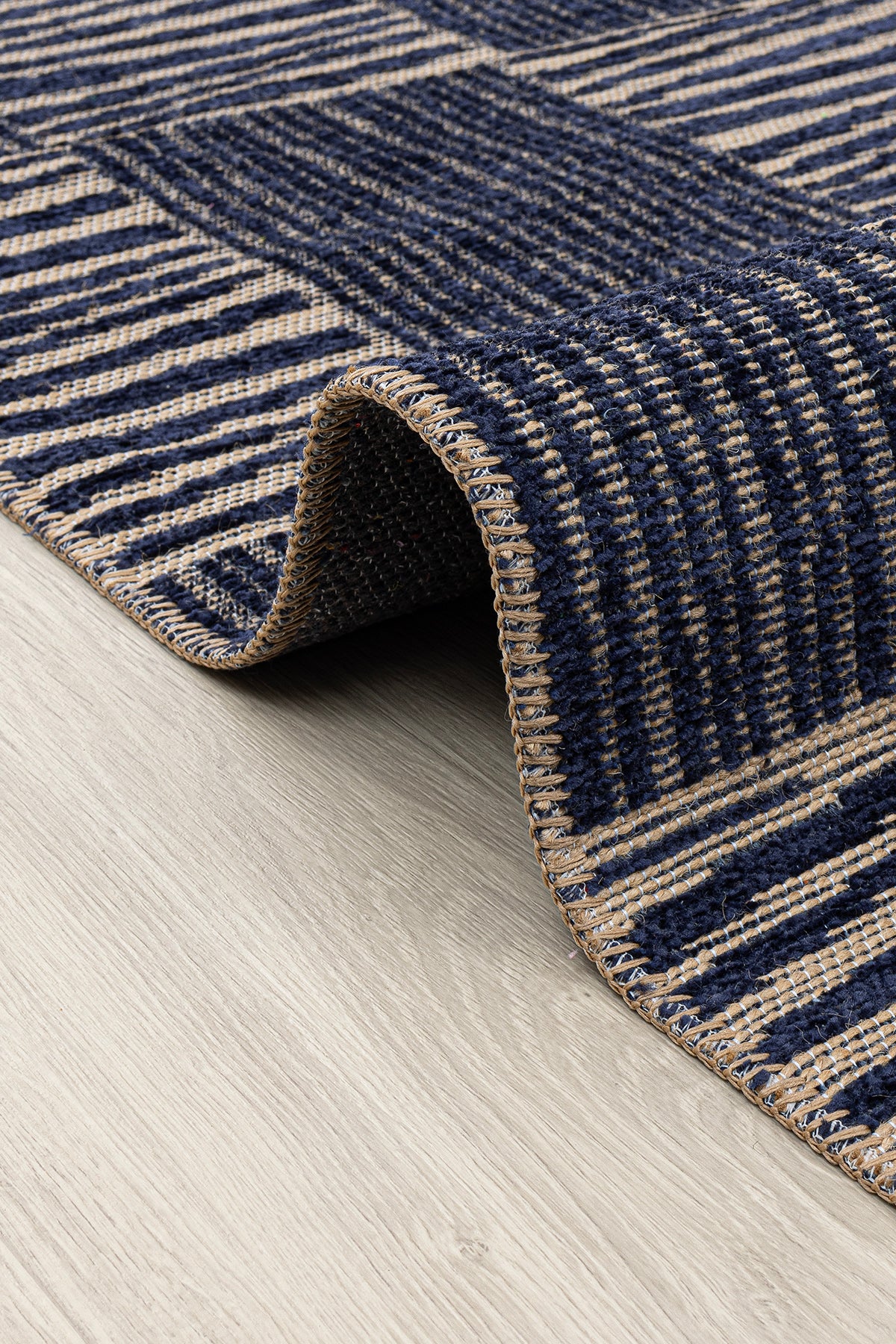 Rosso Lacivert Dokuma Sisal Halı Jüt Halı Kilim Salon Oturma Odası Yatak Odası Koridor Halısı 23043A