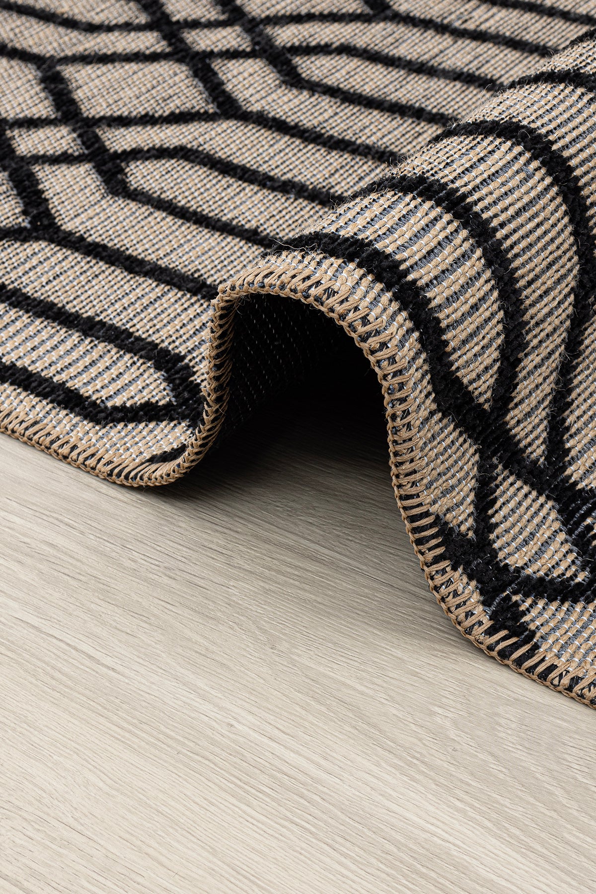 Rosso Siyah Dokuma Sisal Halı Jüt Halı Kilim Salon Oturma Odası Yatak Odası Koridor Halısı 23037A