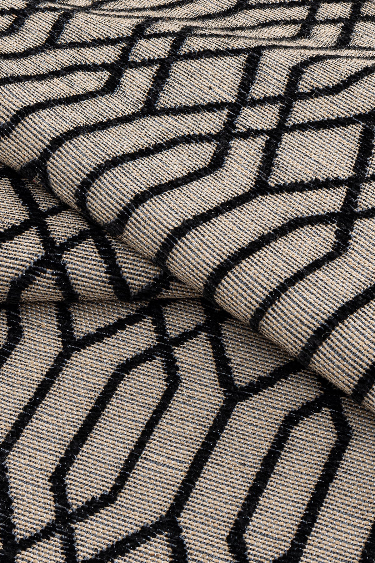 Rosso Siyah Dokuma Sisal Halı Jüt Halı Kilim Salon Oturma Odası Yatak Odası Koridor Halısı 23037A