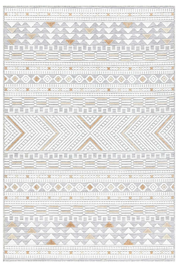 Sand Gri Sarı Temizlenebilir Halı 65550A