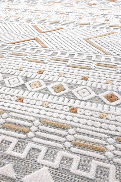 Sand Gri Sarı Temizlenebilir Halı 65550A