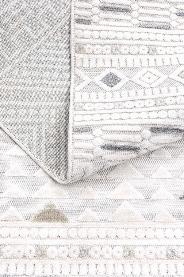 Sand Krem Gri Temizlenebilir Halı 65550A