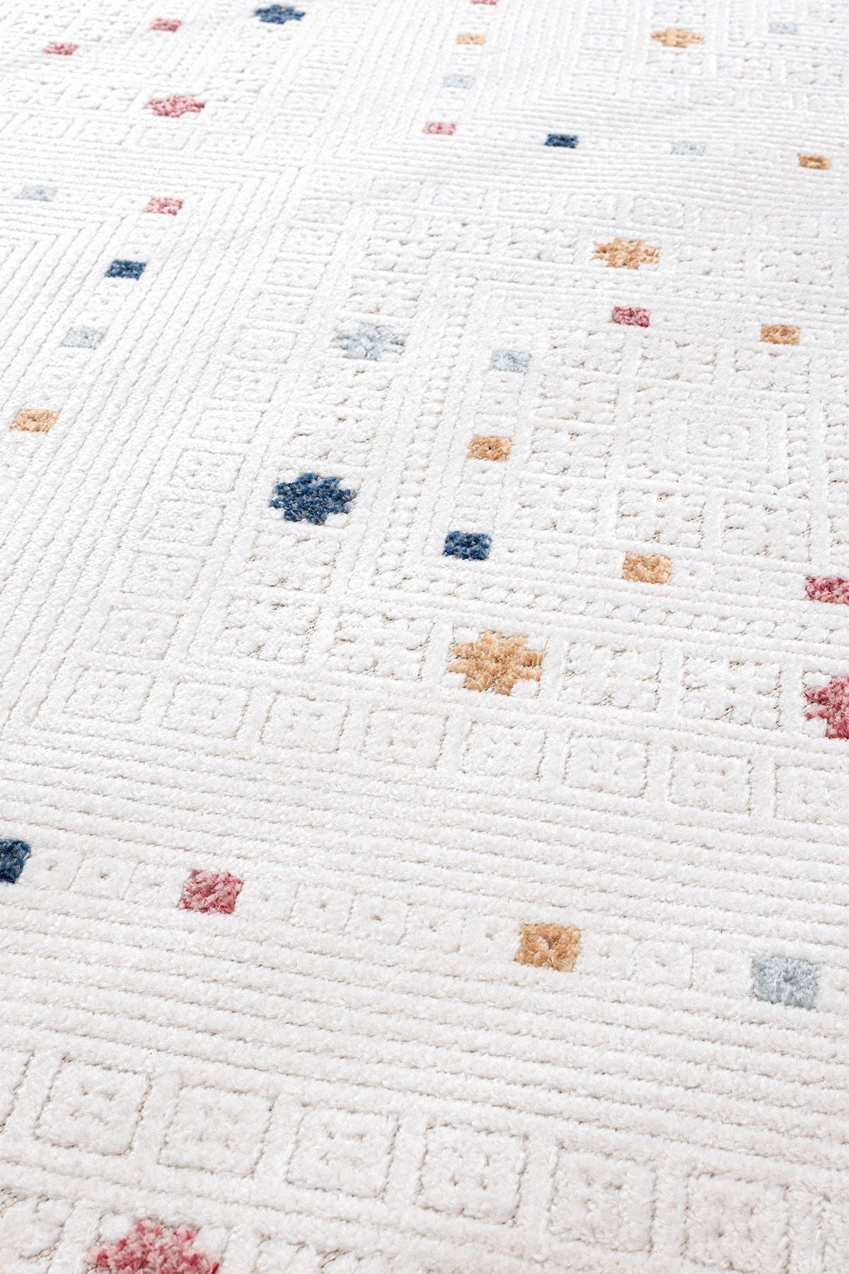 Sand Krem Multi Kolay Temizlenebilir Halı Kilim Oturma Odası Yatak Odası Koridor Makine Halısı 65548A