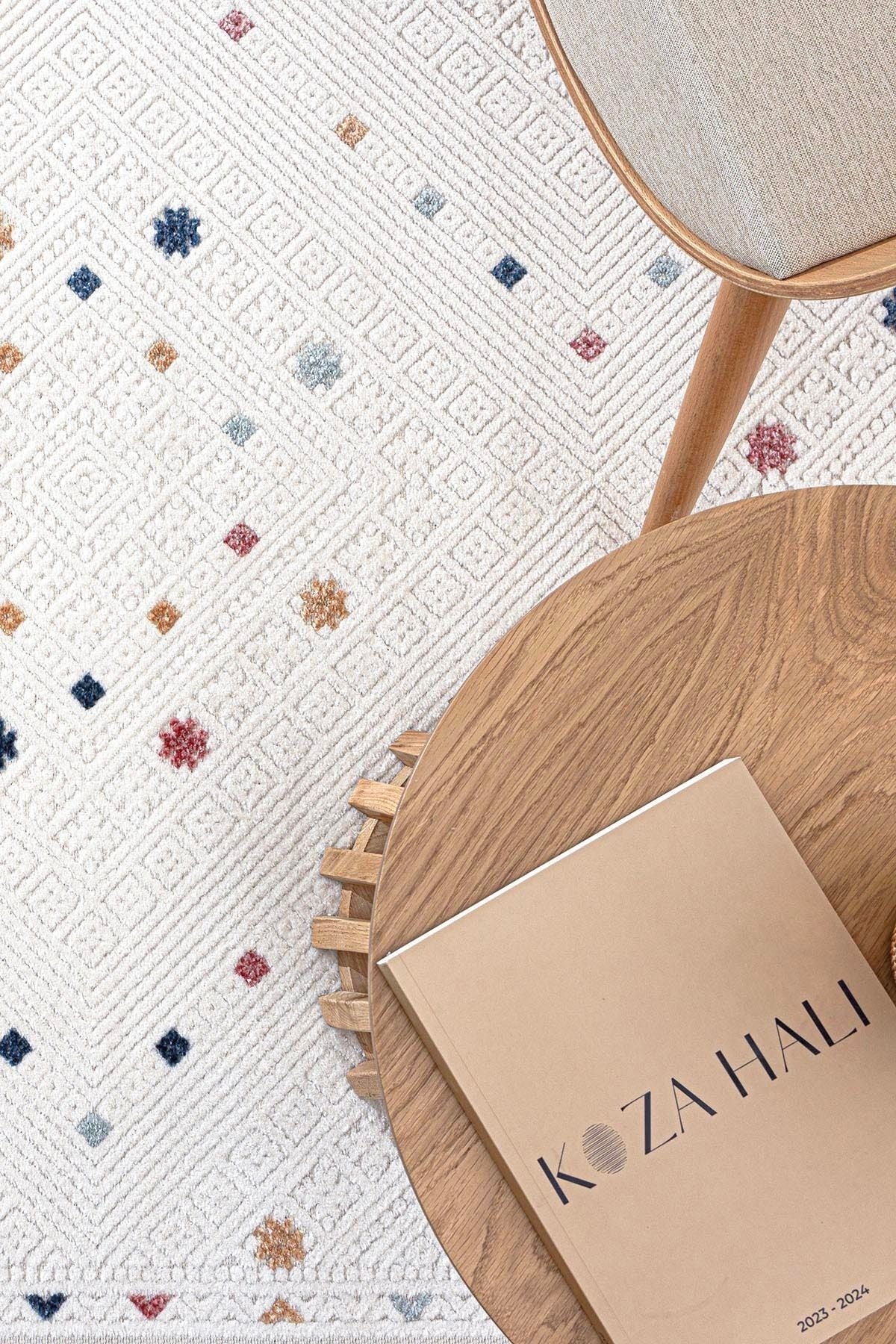 Sand Krem Multi Kolay Temizlenebilir Halı Kilim Oturma Odası Yatak Odası Koridor Makine Halısı 65548A