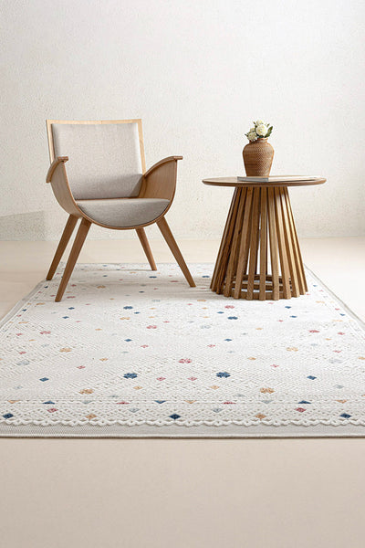 Sand Krem Multi Temizlenebilir Halı 65548A