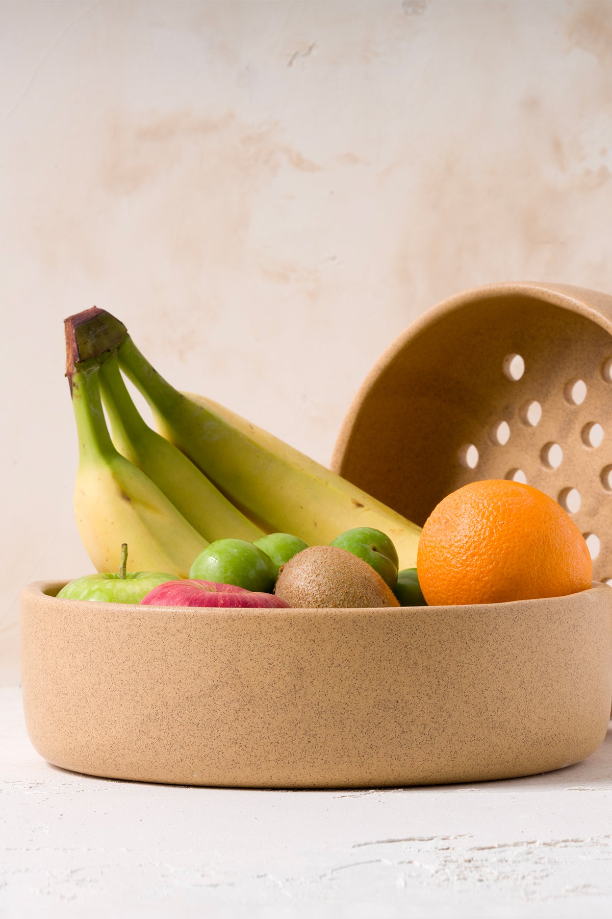 Sateen Bej Küçük El Yapımı Dekoratif Süzgeç 8601