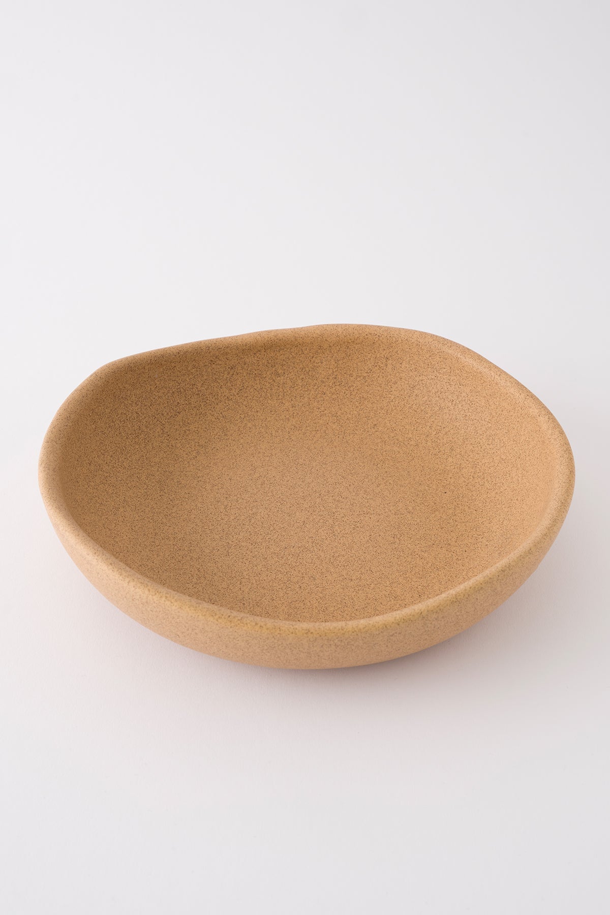 Sateen Mat Bej El Yapımı Sunum Tabağı 8630