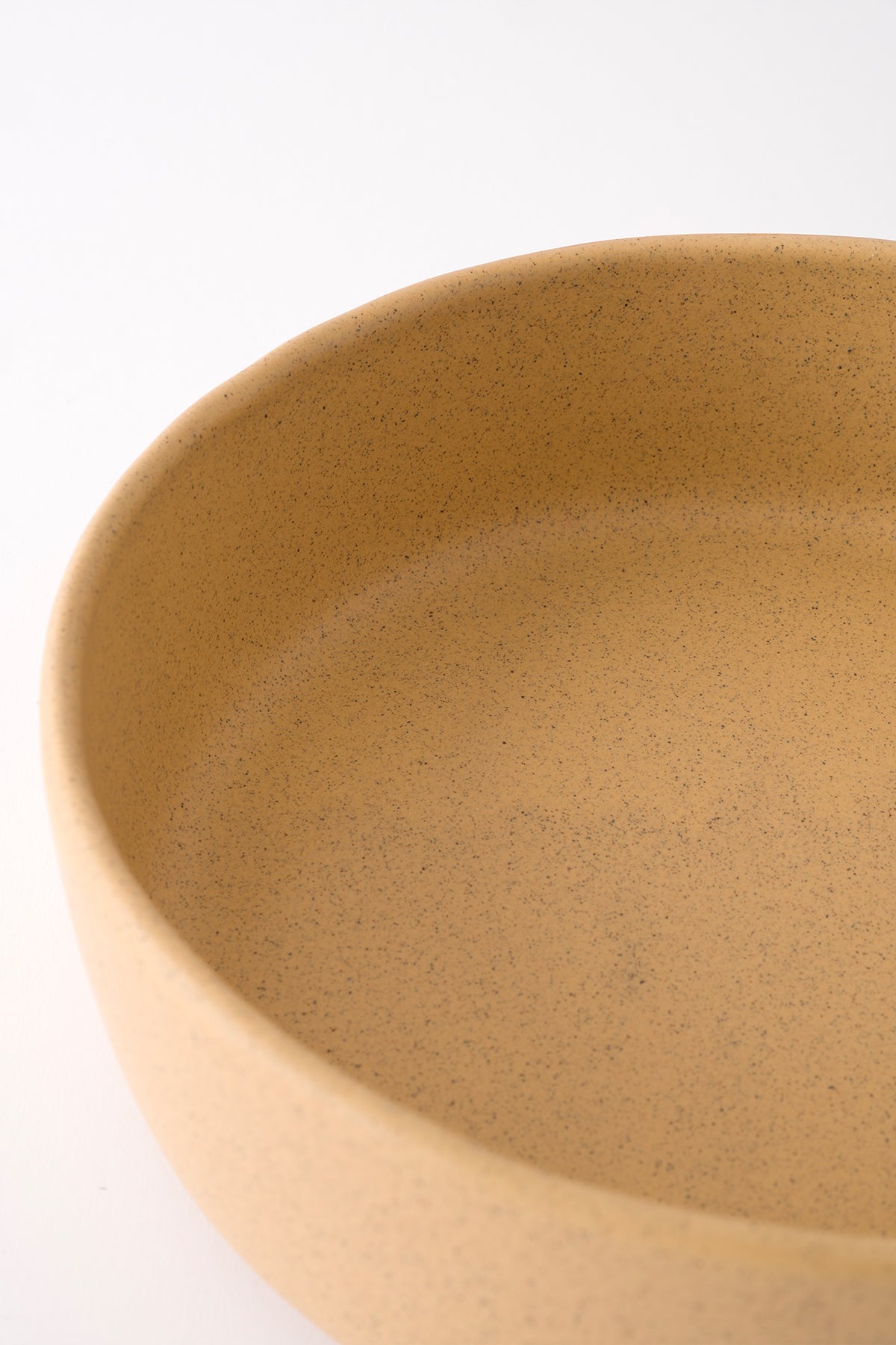 Sateen Mat Bej Kırçıllı El Yapımı Sunum Kasesi 8619