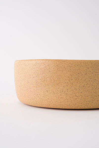 Sateen Mat Bej Kırçıllı El Yapımı Sunum Kasesi 8620