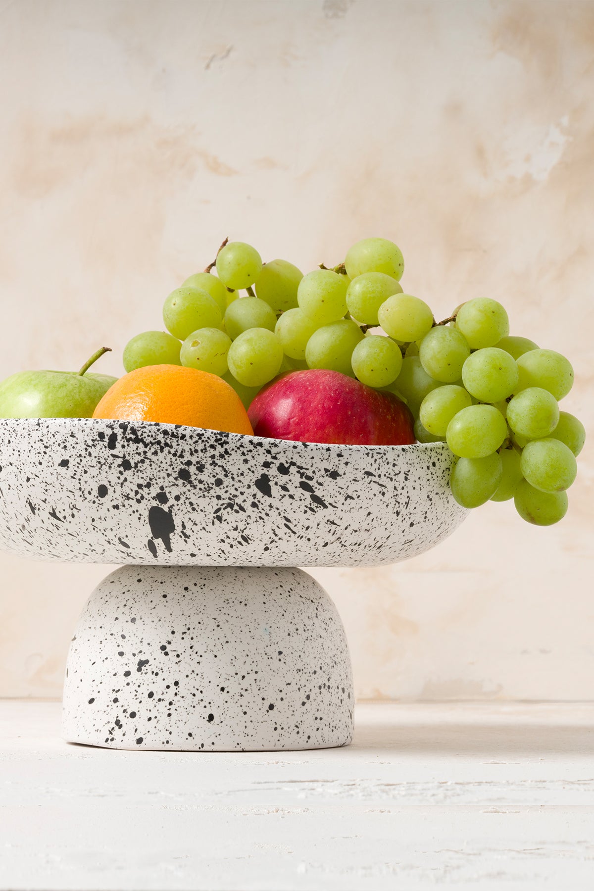 Sateen Mat Beyaz Kırçıllı Ayaklı El Yapımı Küçük Sunum Kasesi 8614