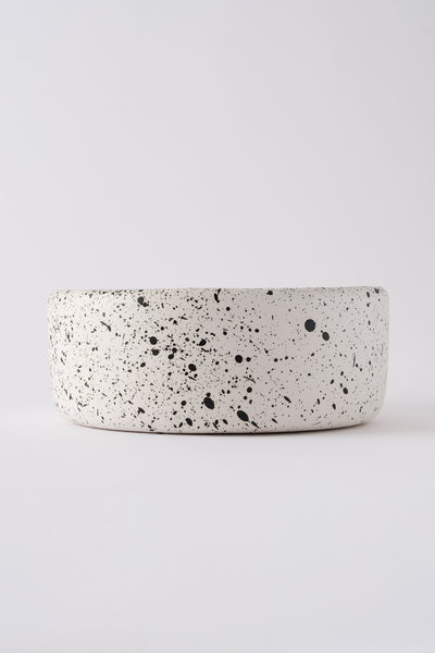 Sateen Mat Beyaz Kırçıllı El Yapımı Küçük Sunum Kasesi 8628