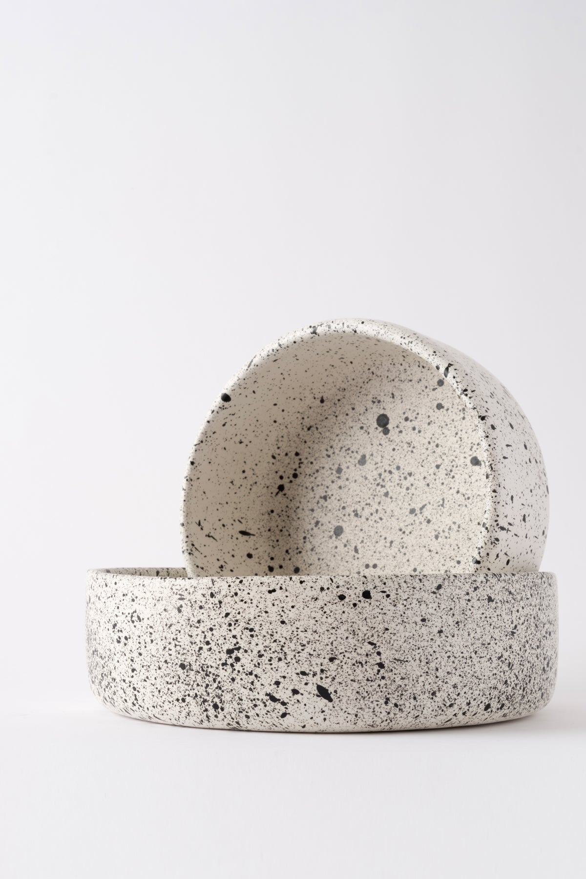 Sateen Mat Beyaz Kırçıllı El Yapımı Küçük Sunum Kasesi 8628