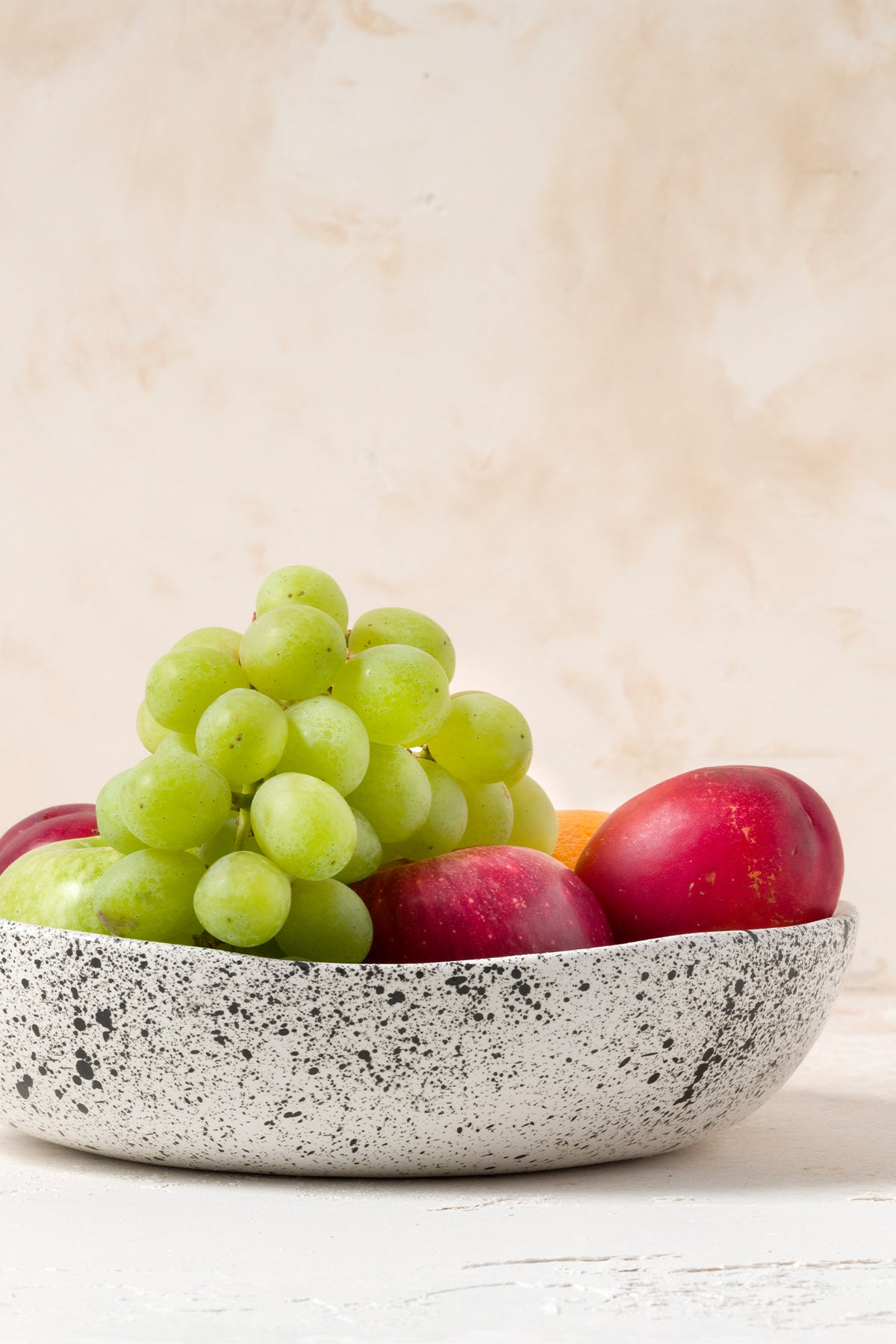 Sateen Mat Beyaz Kırçıllı El Yapımı Sunum Tabağı 8631