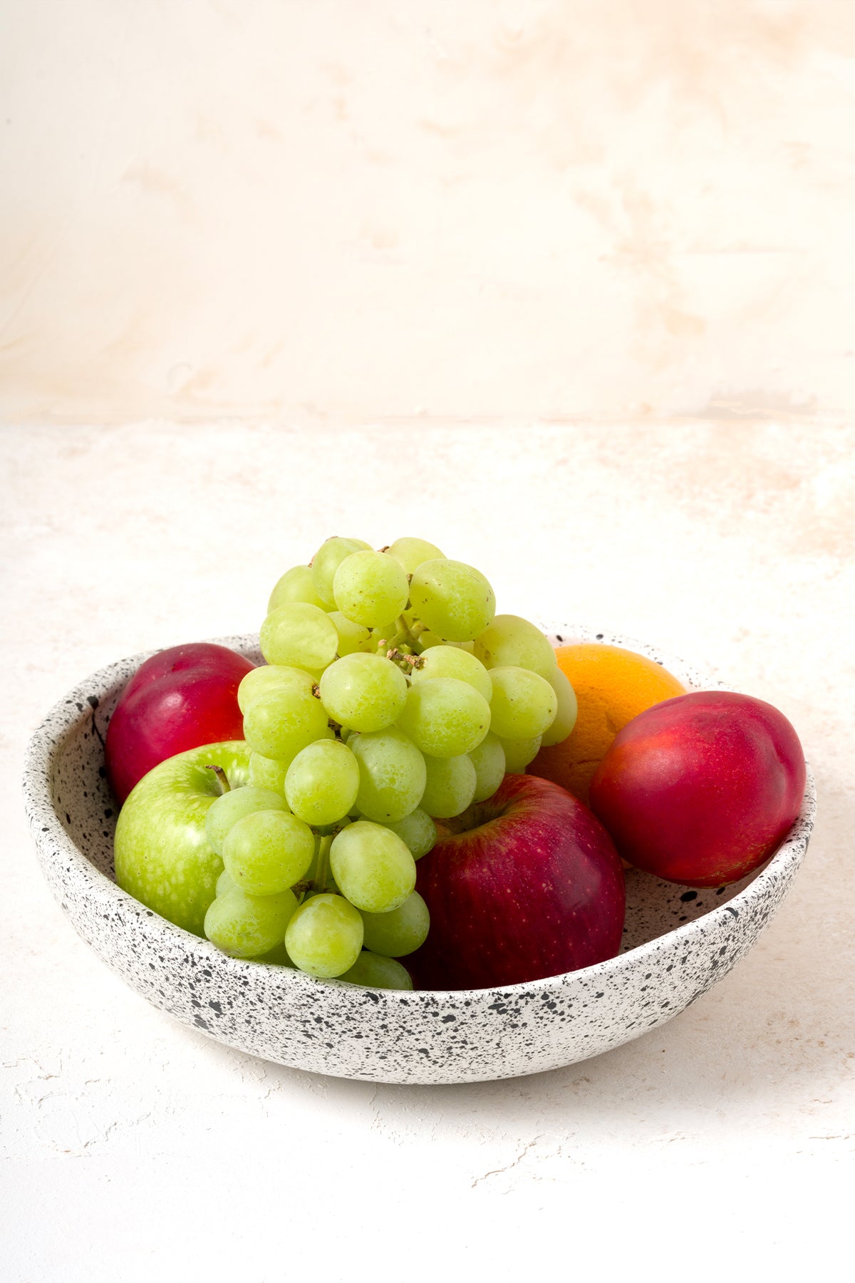 Sateen Mat Beyaz Kırçıllı El Yapımı Sunum Tabağı 8631