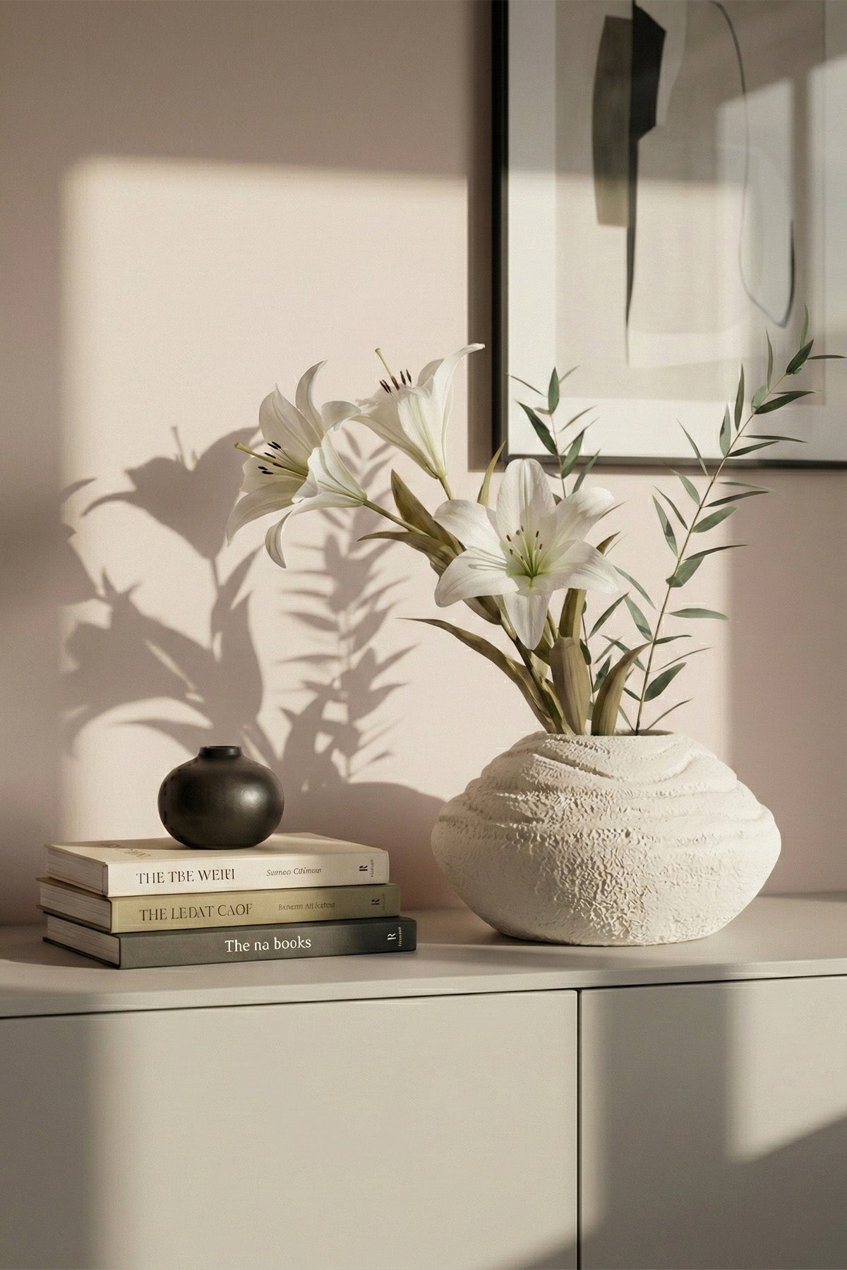 Savia Seramik Dairesel Beyaz Vazo 10132