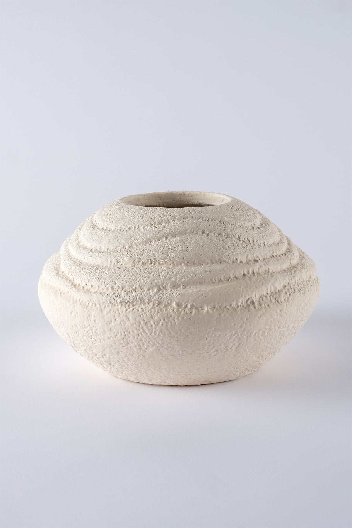 Savia Seramik Dairesel Beyaz Vazo 10132