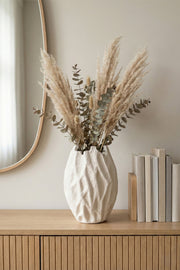 Savia Seramik Özel Form Beyaz Vazo 10129