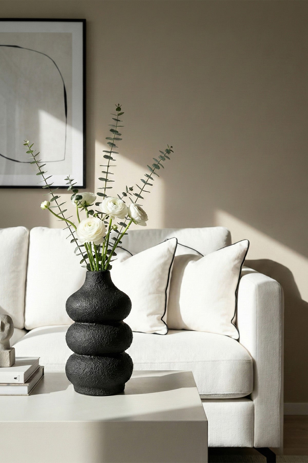 Savia Seramik Siyah Uzun Vazo 10134