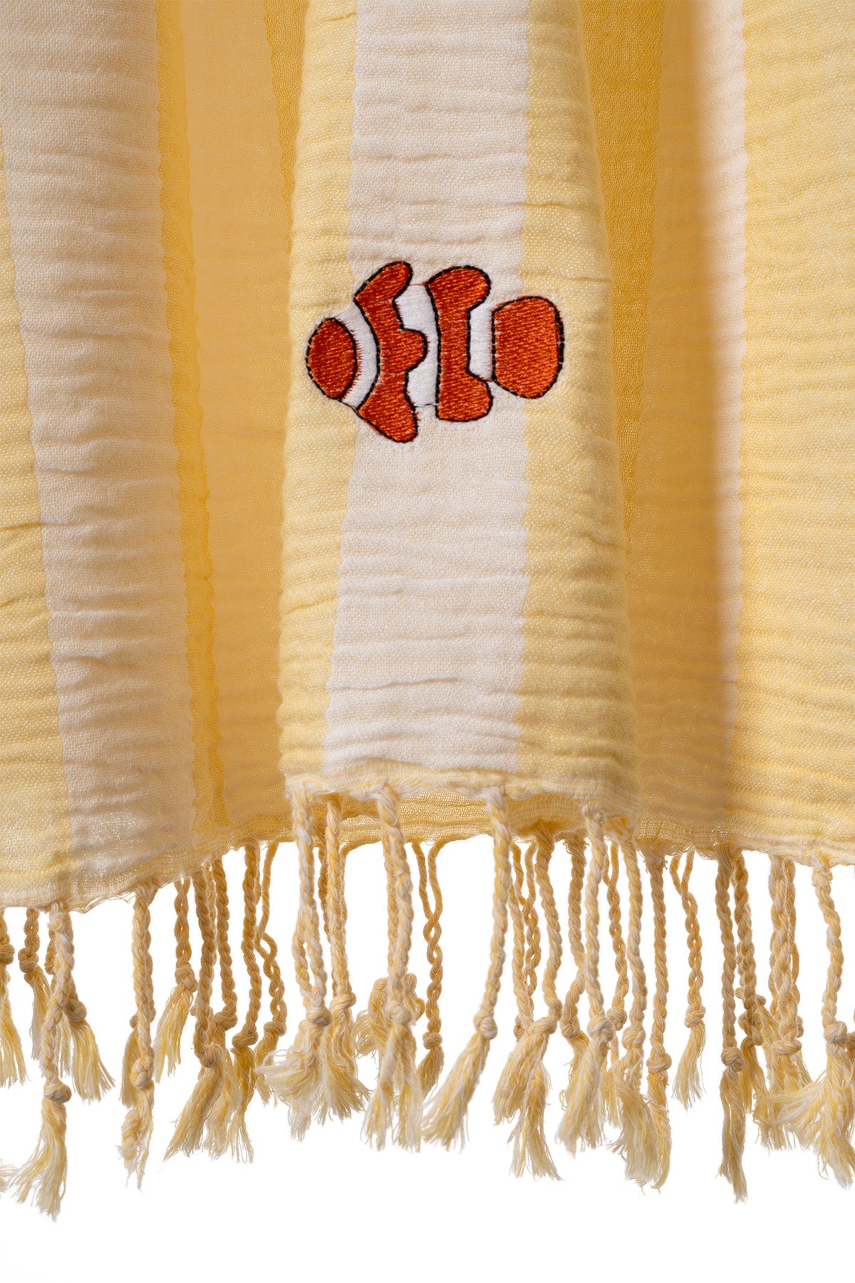 Sealıne Sarı Müslin Nakışlı Peştamal 90X170 2542