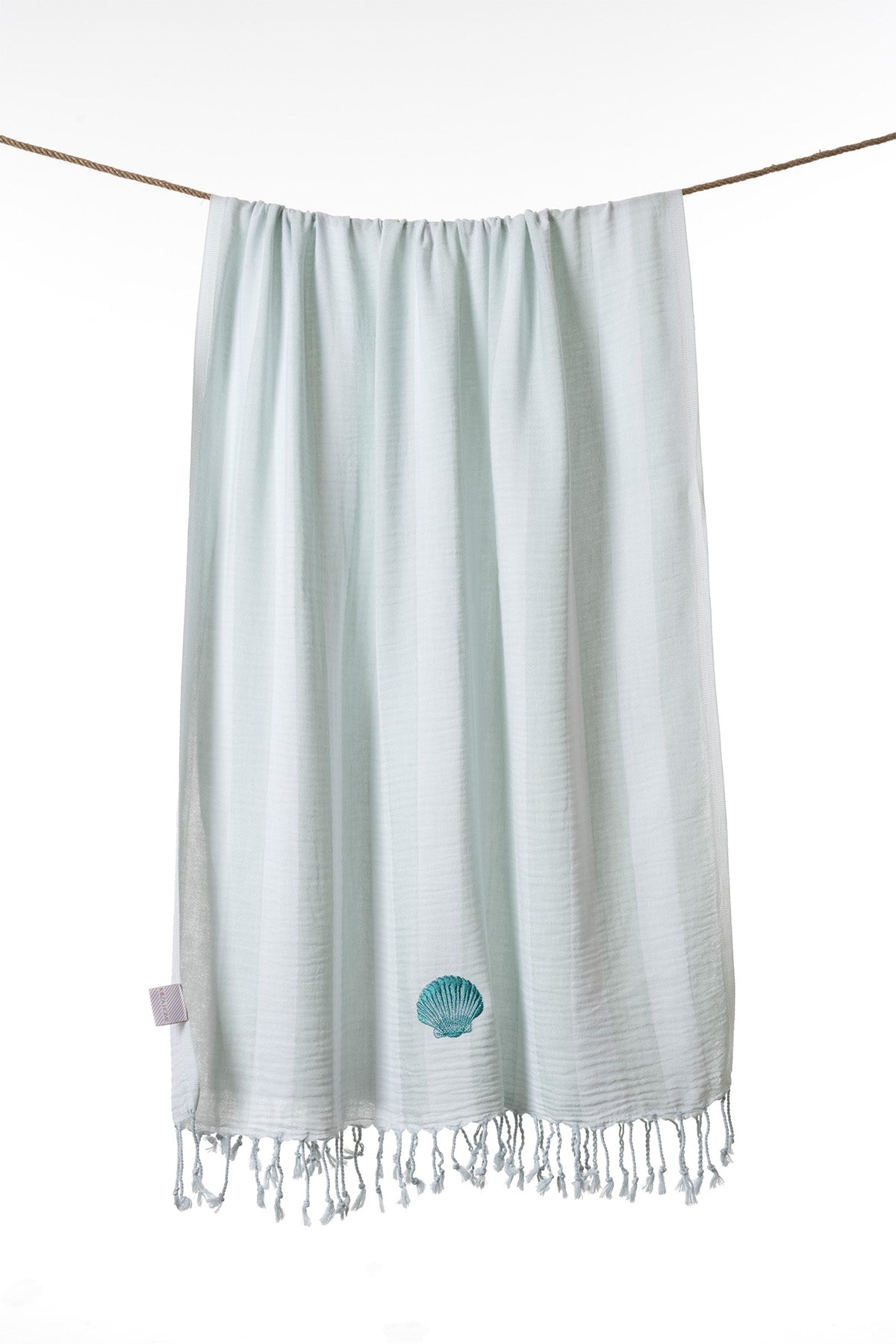 Sealıne Yeşil Müslin Nakışlı Peştamal 90X170 2543