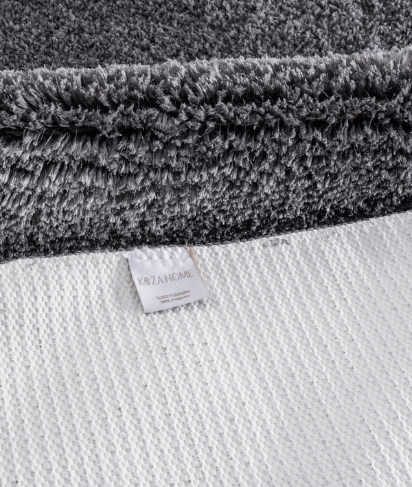 Segura Peluş Antrasit Kaydırmaz Taban 2'li Banyo Paspası 60 x 100 - 50 x 60