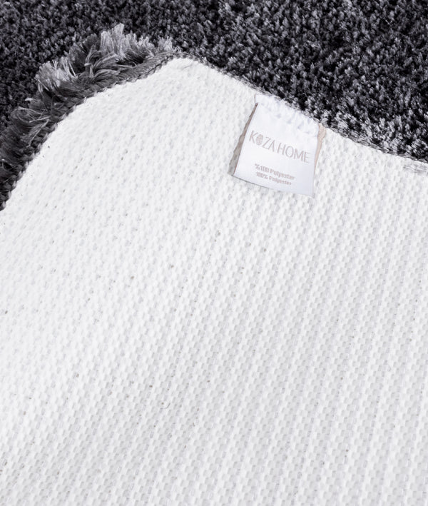 Segura Peluş Antrasit Kaydırmaz Taban 2'li Banyo Paspası 60 x 100 - 50 x 60