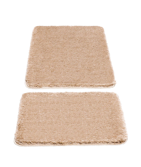Segura Peluş Bej Kaydırmaz Taban 2'li Banyo Paspası 60 x 100 - 50 x 60