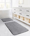 Segura Peluş Gri Kaydırmaz Taban 2'li Banyo Paspası 60 x 100 - 50 x 60