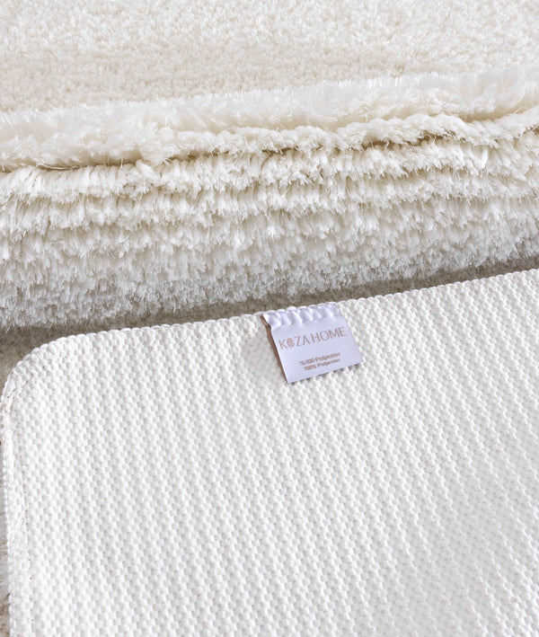 Segura Peluş Krem Kaydırmaz Taban 2'li Banyo Paspası 60 x 100 - 50 x 60