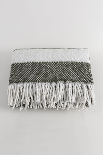 Serene Tv Battaniyesi Yeşil Krem 130 x 170 5062A