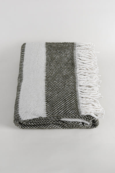 Serene Tv Battaniyesi Yeşil Krem 130 x 170 5062A