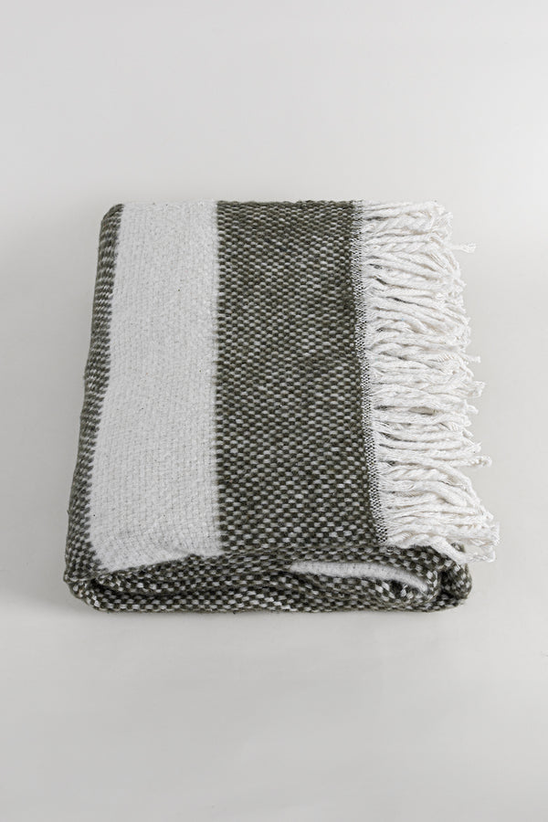 Serene Tv Battaniyesi Yeşil Krem 130 x 170 5062A