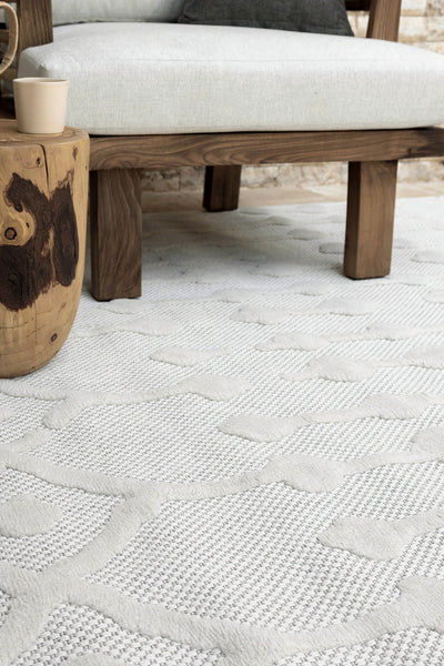 Silva Beyaz Temizlenebilir Halı 58388A