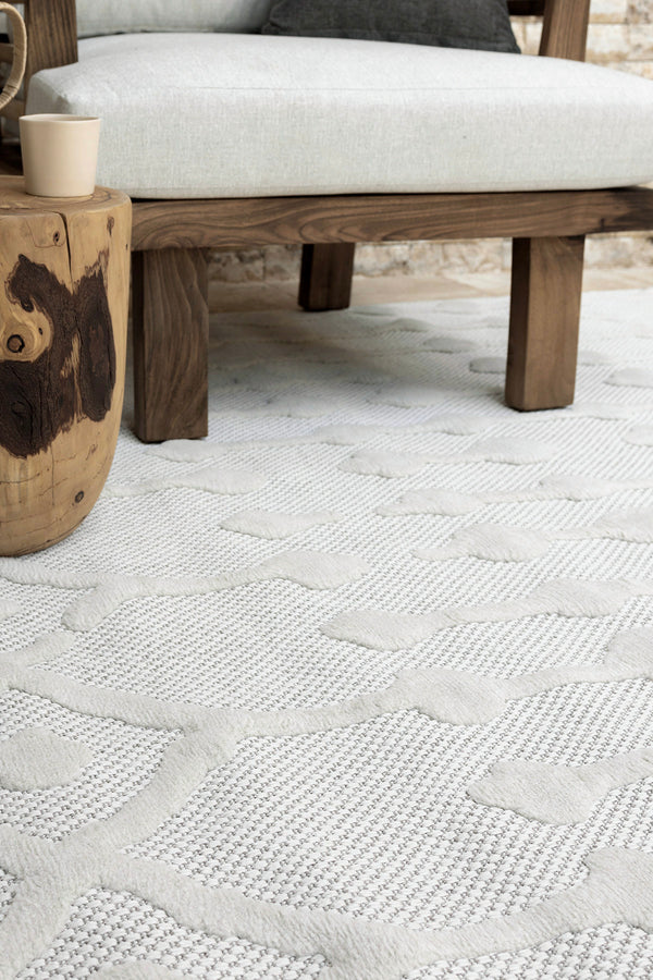 Silva Beyaz Temizlenebilir Halı 58388A